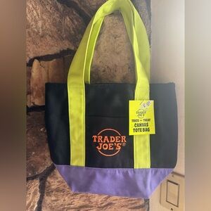Trader Joe's Multi-Colored Mini Canvas Tote Bag